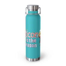 Load image into Gallery viewer, Repticon Copper Vacuum Insulated Bottle, 22oz w/ Bearded Dragon Santa
