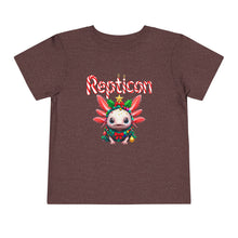 Load image into Gallery viewer, Repticon Toddler Short Sleeve Tee w/ Axolotl Christmas Tree
