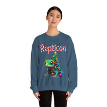 Load image into Gallery viewer, Repticon Unisex Heavy Blend™ Crewneck Sweatshirt w/ Crested Gecko Christmas Tree
