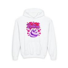 Load image into Gallery viewer, Repticon Youth Heavy Blend Hooded Sweatshirt w/ Valentine Snakes
