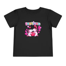 Load image into Gallery viewer, Repticon Toddler Short Sleeve Tee w/ Valentine Axolotls
