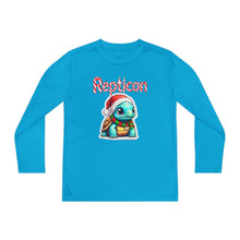 Load image into Gallery viewer, Repticon Youth Long Sleeve Competitor Tee w/ Tortoise Santa
