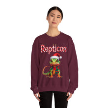 Load image into Gallery viewer, Repticon Unisex Heavy Blend™ Crewneck Sweatshirt w/ Lizard Santa
