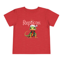 Load image into Gallery viewer, Repticon Toddler Short Sleeve Tee w/ Lizard Santa
