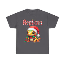 Load image into Gallery viewer, Repticon Unisex Heavy Cotton Tee w/ Amphibian Santa
