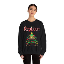 Load image into Gallery viewer, Repticon Unisex Heavy Blend™ Crewneck Sweatshirt w/ Toad Christmas Tree
