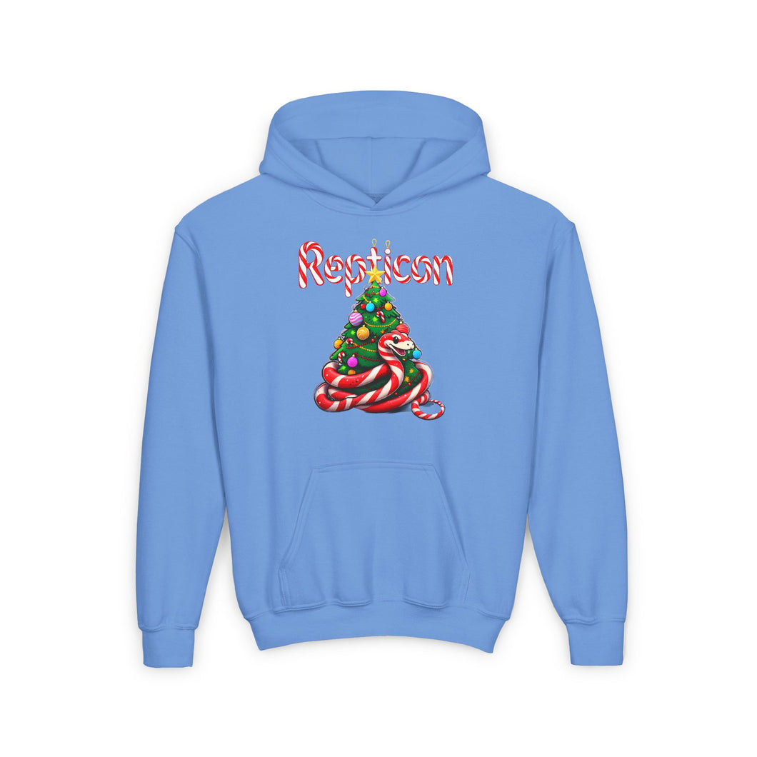 Repticon Youth Heavy Blend Hooded Sweatshirt w/ Candy Cane Christmas Tree