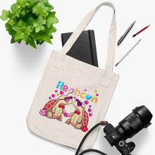 Load image into Gallery viewer, Repticon Organic Canvas Tote Bag w/ Valentine Tortoises
