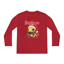 Load image into Gallery viewer, Repticon Youth Long Sleeve Competitor Tee w/ Amphibian Santa
