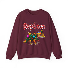 Load image into Gallery viewer, Repticon Unisex Heavy Blend™ Crewneck Sweatshirt w/ Crested Gecko Santa
