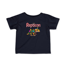 Load image into Gallery viewer, Repticon Infant Fine Jersey Tee w/ Crested Gecko Christmas Tree
