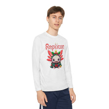 Load image into Gallery viewer, Repticon Youth Long Sleeve Competitor Tee w/ Axolotl Christmas Tree
