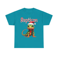 Load image into Gallery viewer, Repticon Unisex Heavy Cotton Tee w/ Lizard Santa
