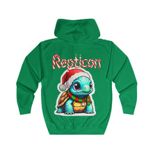 Load image into Gallery viewer, Repticon Unisex Full Zip Hoodie w/ Tortoise Santa
