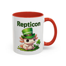 Load image into Gallery viewer, Repticon Accent Coffee Mug w/ Axolotl
