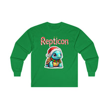 Load image into Gallery viewer, Repticon Unisex Ultra Cotton Long Sleeve Tee w/ Tortoise Santa
