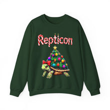 Load image into Gallery viewer, Repticon Unisex Heavy Blend™ Crewneck Sweatshirt w/ Tortoise Christmas Tree
