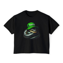 Load image into Gallery viewer, Repticon Women&#39;s Boxy Tee w/ Black Snake
