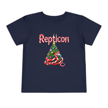 Load image into Gallery viewer, Repticon Toddler Short Sleeve Tee w/ Candy Cane Christmas Tree
