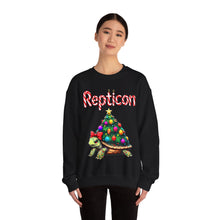 Load image into Gallery viewer, Repticon Unisex Heavy Blend™ Crewneck Sweatshirt w/ Tortoise Christmas Tree
