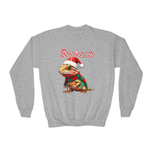 Load image into Gallery viewer, Repticon Youth Crewneck Sweatshirt w/ Bearded Dragon Santa
