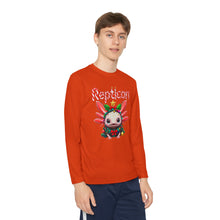 Load image into Gallery viewer, Repticon Youth Long Sleeve Competitor Tee w/ Axolotl Christmas Tree
