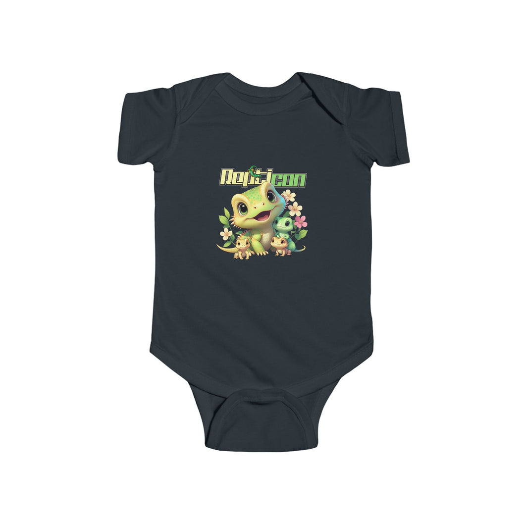 Repticon Infant Fine Jersey Bodysuit w/ Lizards