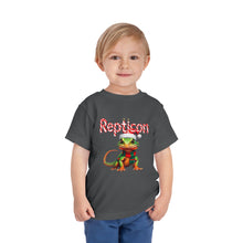 Load image into Gallery viewer, Repticon Toddler Short Sleeve Tee w/ Lizard Santa
