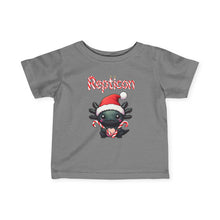 Load image into Gallery viewer, Repticon Infant Fine Jersey Tee w/ Axolotl Santa
