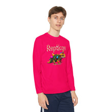 Load image into Gallery viewer, Repticon Youth Long Sleeve Competitor Tee w/ Crested Gecko Christmas Tree
