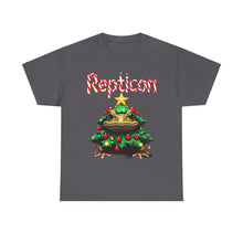 Load image into Gallery viewer, Repticon Unisex Heavy Cotton Tee w/ Toad Christmas Tree
