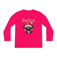 Load image into Gallery viewer, Repticon Youth Long Sleeve Competitor Tee w/ Axolotl Santa
