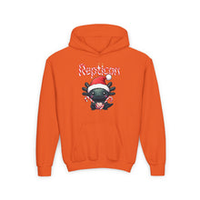 Load image into Gallery viewer, Repticon Youth Heavy Blend Hooded Sweatshirt w/ Axolotl Santa
