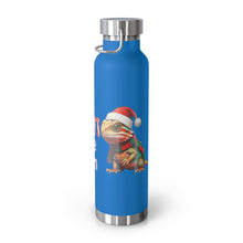 Load image into Gallery viewer, Repticon Copper Vacuum Insulated Bottle, 22oz w/ Bearded Dragon Santa
