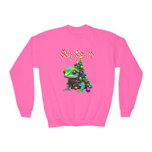 Load image into Gallery viewer, Repticon Youth Crewneck Sweatshirt w/ Gecko Christmas Tree
