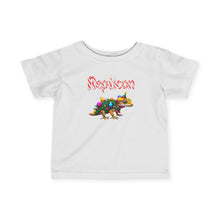 Load image into Gallery viewer, Repticon Infant Fine Jersey Tee w/ Crested Gecko Christmas Tree
