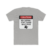 Load image into Gallery viewer, Repticon Men&#39;s Cotton Crew Tee - Humorous Frog Caution Sign

