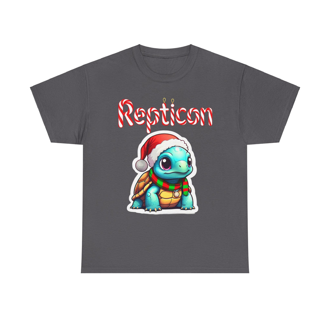 Repticon Unisex Heavy Cotton Tee w/ Tortoise Santa