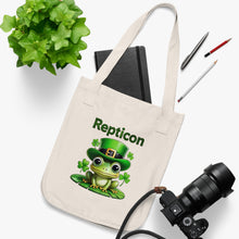 Load image into Gallery viewer, Repticon Organic Canvas Tote Bag w/ Frog
