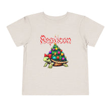 Load image into Gallery viewer, Repticon Toddler Short Sleeve Tee w/ Tortoise Christmas Tree
