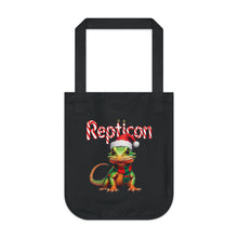 Load image into Gallery viewer, Repticon Organic Canvas Tote Bag w/ Lizard Santa
