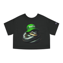 Load image into Gallery viewer, Repticon Champion Women&#39;s Heritage Cropped T-Shirt w/ Black Snake
