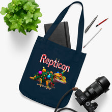 Load image into Gallery viewer, Repticon Organic Canvas Tote Bag w/ Crested Gecko Christmas Tree
