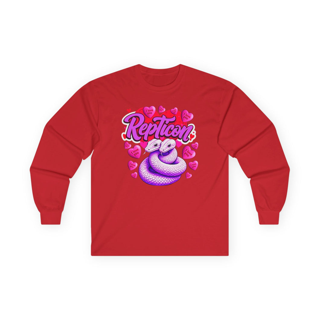 Repticon Unisex Ultra Cotton Long Sleeve Tee w/ Valentine Snakes