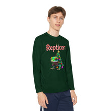 Load image into Gallery viewer, Repticon Youth Long Sleeve Competitor Tee w/ Gecko Christmas Tree
