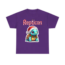 Load image into Gallery viewer, Repticon Unisex Heavy Cotton Tee w/ Tortoise Santa
