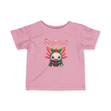 Load image into Gallery viewer, Repticon Infant Fine Jersey Tee w/ Axolotl Christmas Tree
