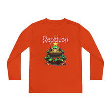 Load image into Gallery viewer, Repticon Youth Long Sleeve Competitor Tee w/ Toad Christmas Tree
