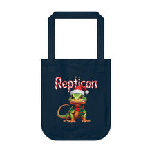 Load image into Gallery viewer, Repticon Organic Canvas Tote Bag w/ Lizard Santa
