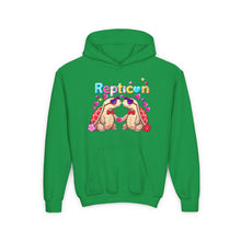 Load image into Gallery viewer, Repticon Youth Heavy Blend Hooded Sweatshirt w/ Valentine Tortoises
